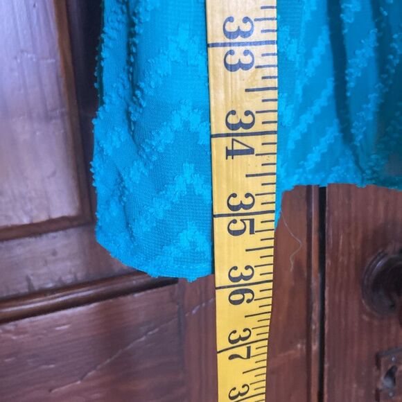 ELLE NWT Pleated Trapeze Sleeveless Textured Spaghetti Straps Mini Dress Sz M - Picture 6 of 8